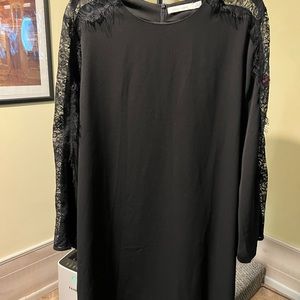 Black dress with Donatella turn off